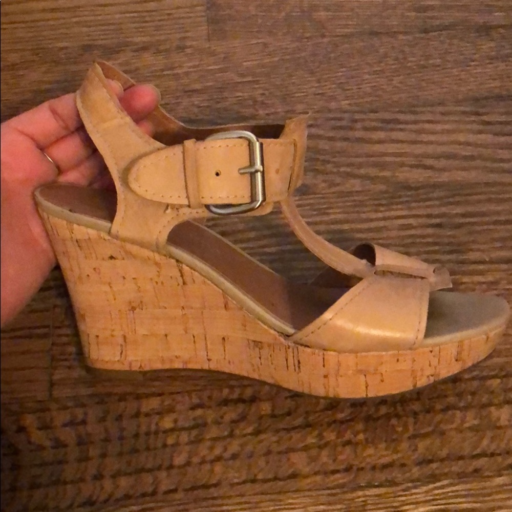 Tan wedge sandal
